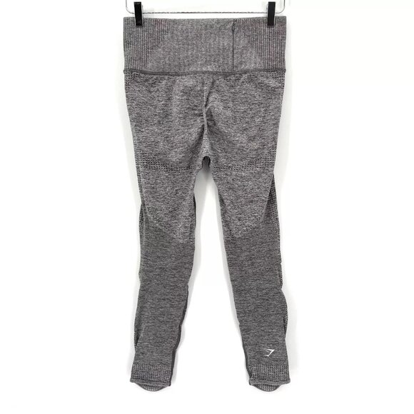 Gymshark Vital Boost Leggings Size M Smokey Gray Marl High Rise Ankle Athletic‎ - Picture 5 of 13